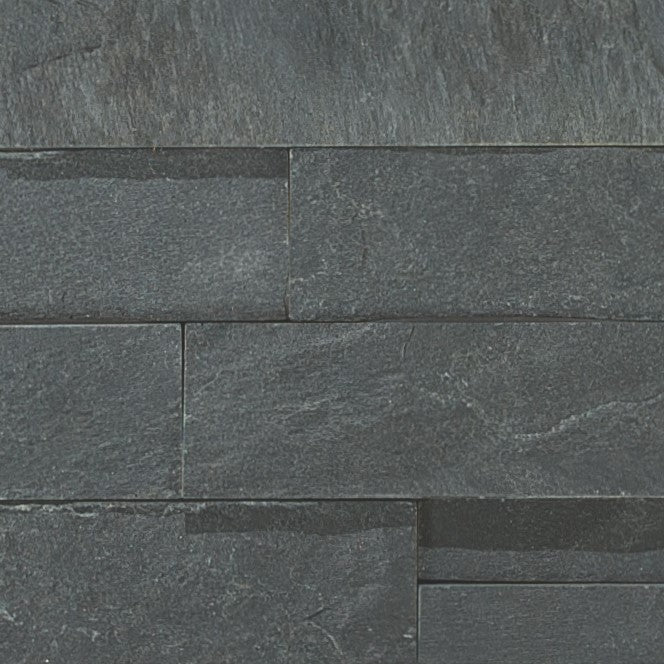 Carbon Slate ledger stone panel close look
