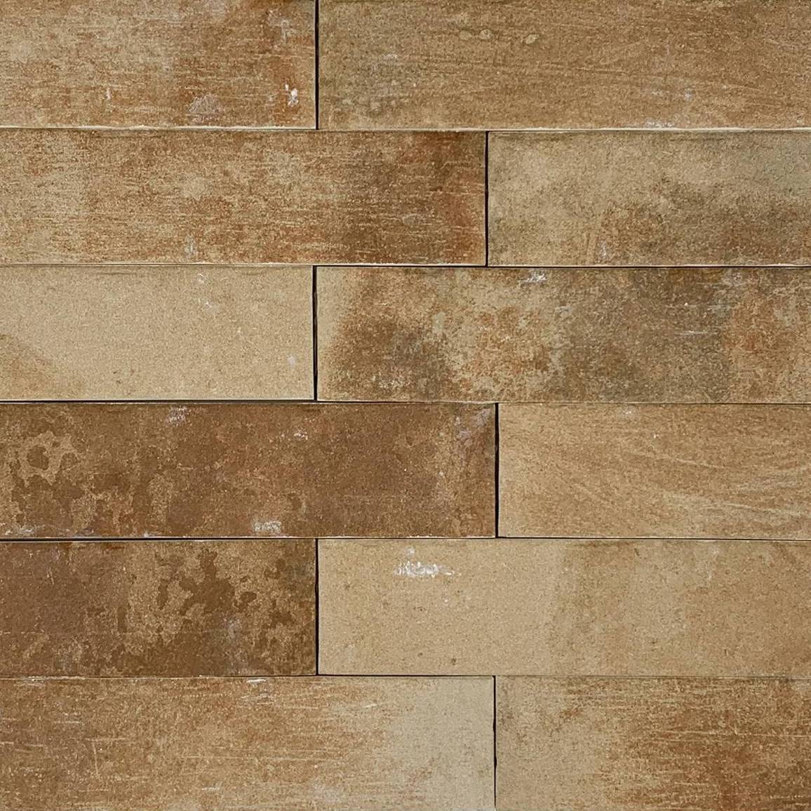 South Boston Brick porcelain tile with brown color in a brick pattern from the Elon collection available at Surface Group online tile store.