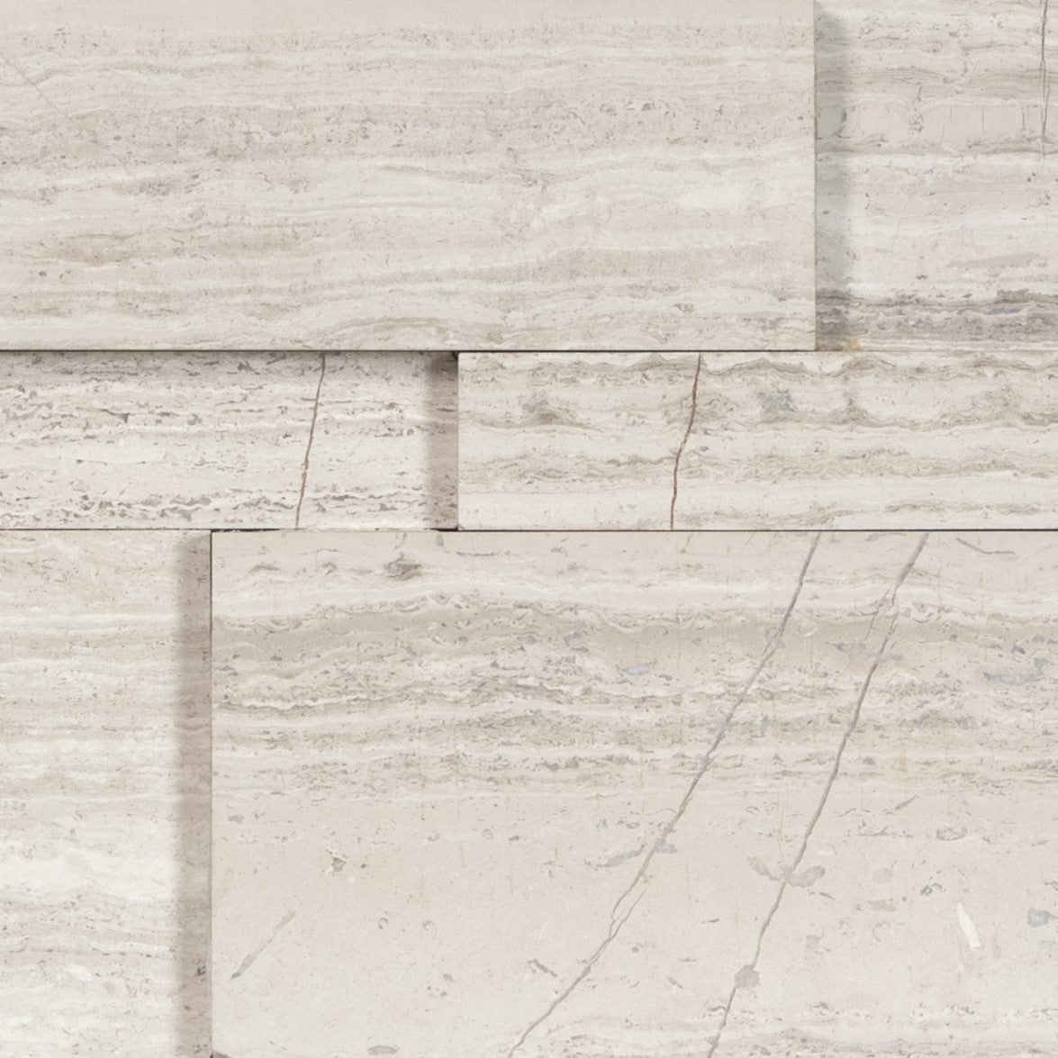 Strada Mist Limestone ledger stone panel close look