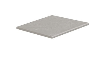 Square matte gray porcelain border with a 3D textured surface and polished edges, exuding playful sophistication for eclectic modern spaces.