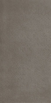 Dark gray porcelain tile with a matte concrete-inspired texture, subtle organic patterns, and luminous depth for refined industrial elegance.