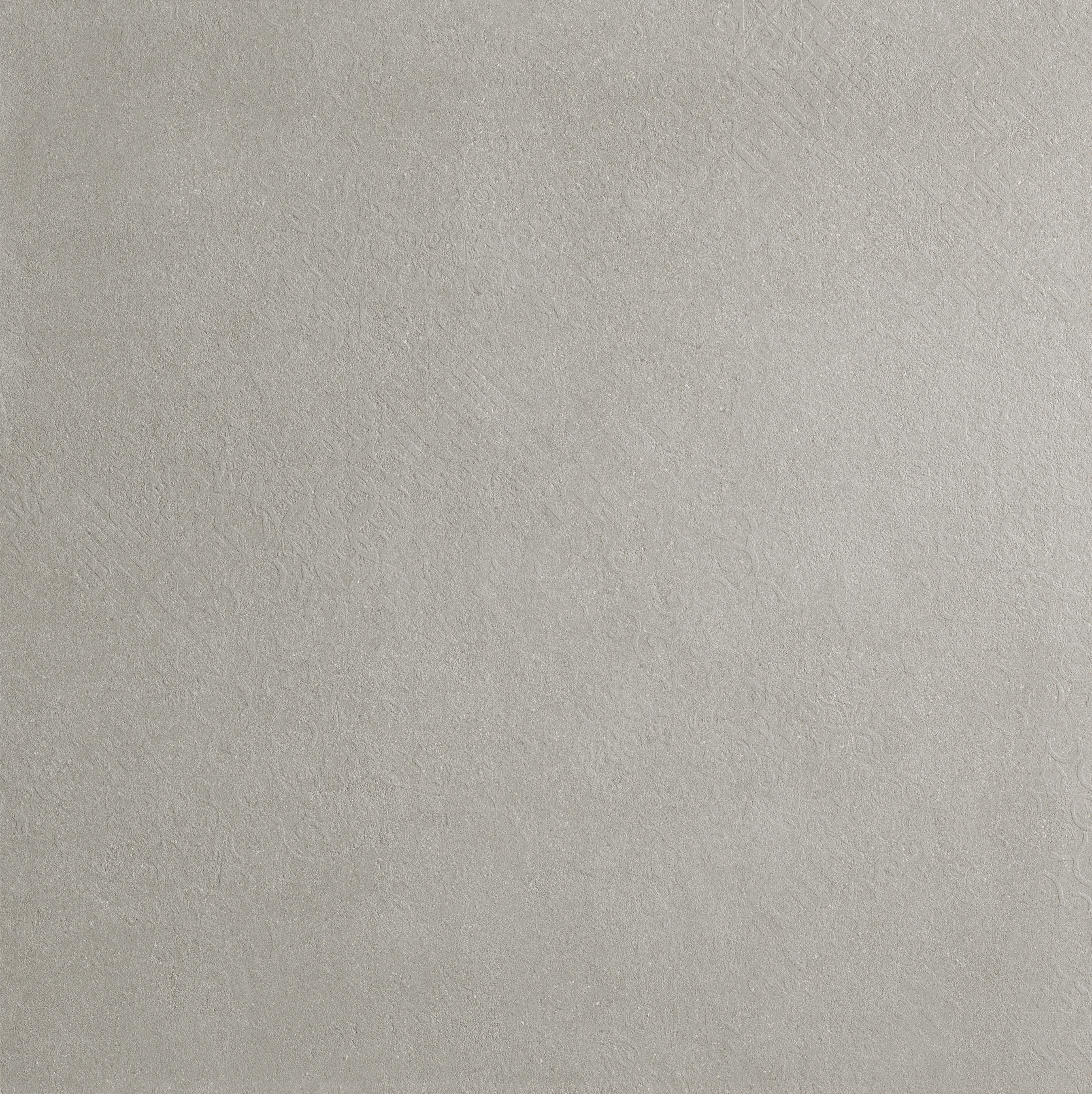 Matte grey porcelain tile with subtle concrete texture, luminous depth, and refined industrial elegance for modern interiors.