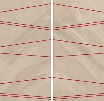 Matte beige porcelain tile with volcanic slate texture, evoking Icelandic landscapes in a refined contemporary deco style.