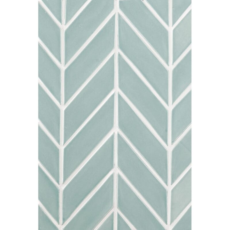 STATUS CERAMIC: Witty Chevron Field Tile (glossy | 2"x6"x3/8" | beveled)