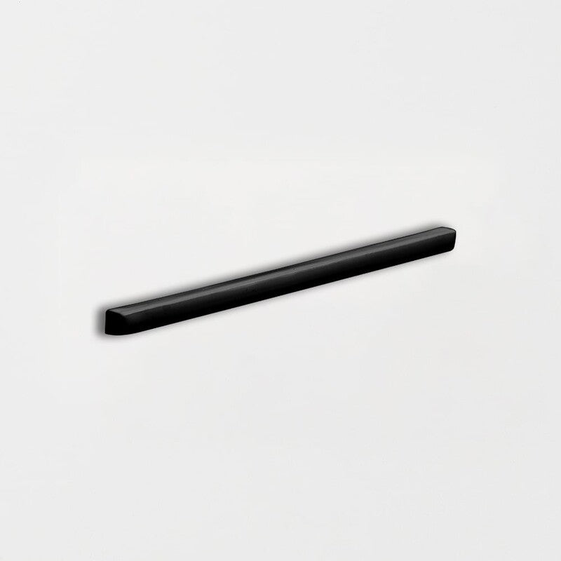 STATUS CERAMIC: Black Ceramic Finishing Edge (glossy | 3/8"x6"x3/8" | beveled)