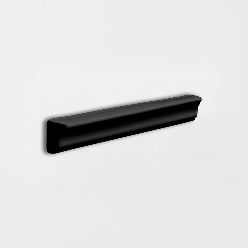 STATUS CERAMIC: Black Ceramic Finishing Edge (glossy | 1"x6"x3/4" | beveled)