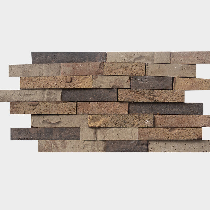ANTICO: Multicolor Slides Random Strip Mosaic (natural | 11"x16"x3/4" | straight cut)