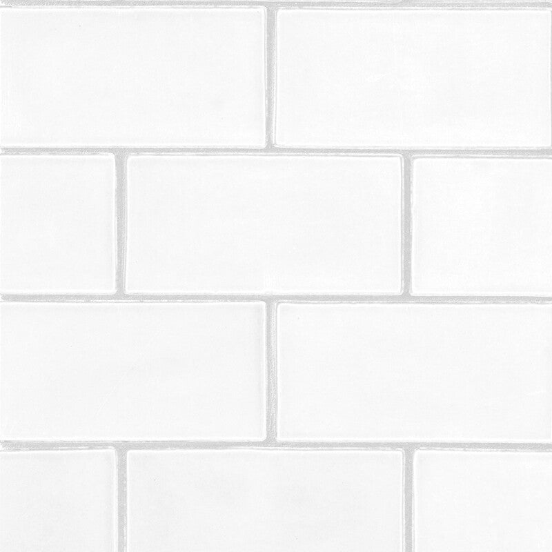 STATUS CERAMIC: Satin Cotton Rectangle Field Tile (matte | 3"x6"x3/8" | beveled)