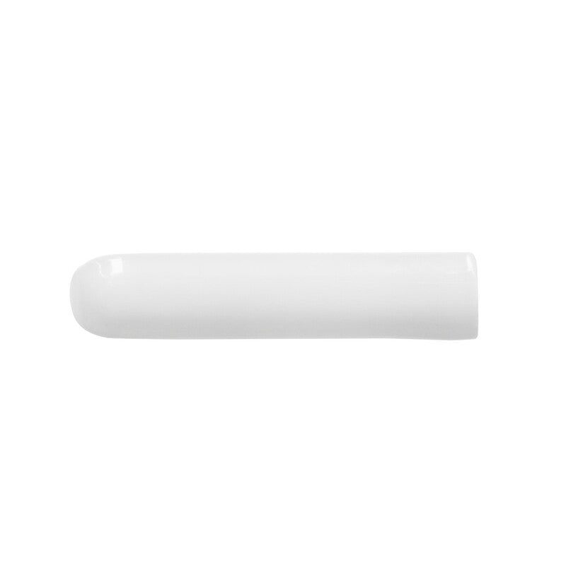 BREATHE MORESQUE: Snow Ceramic Quarter Round Beak (glossy | 1"x7"x1/2" | round)