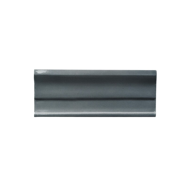 BREATHE MORESQUE: Indigo Ceramic Rail Molding (glossy | 2"x6"x1/4" | round)