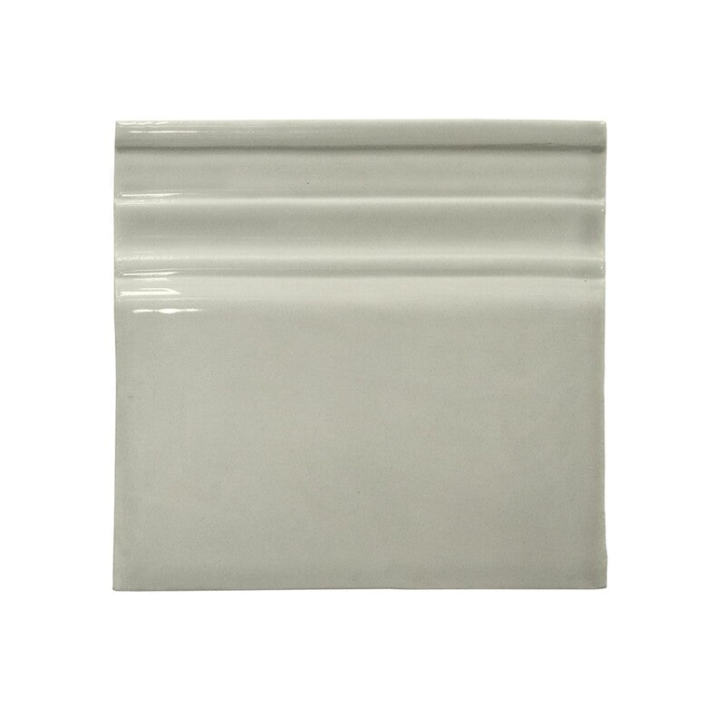 BREATHE MORESQUE: Plume Ceramic Baseboard (glossy | 6"x6"x3/8" | round)