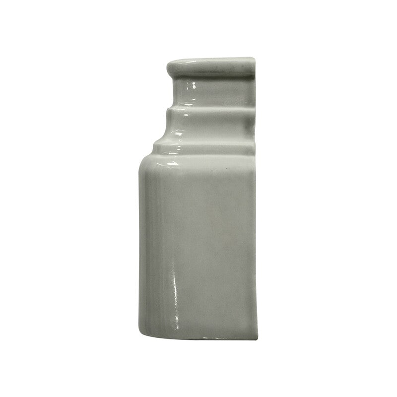 BREATHE MORESQUE: Ambrosia Ceramic Baseboard Corner (glossy | 2"x6"x3/8" | round)