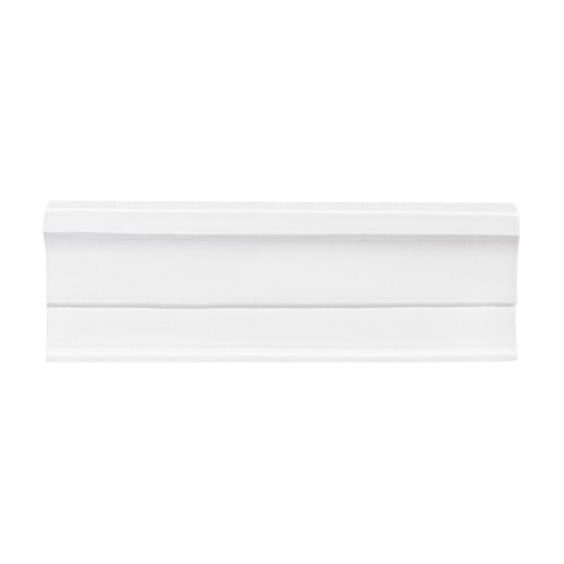 BREATHE MORESQUE: White Ceramic Rail Molding (matte | 2"x6"x1/4" | round)