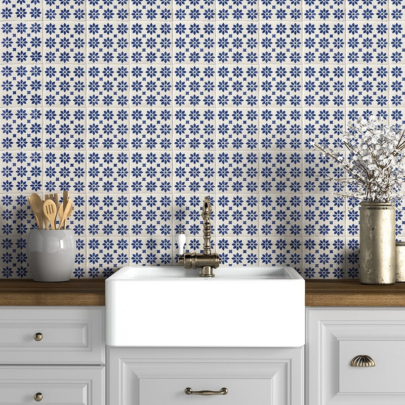 CHEZ MONET CERAMIC: Calais Square Field Tile (glossy | 6"x6"x3/8" | straight cut)