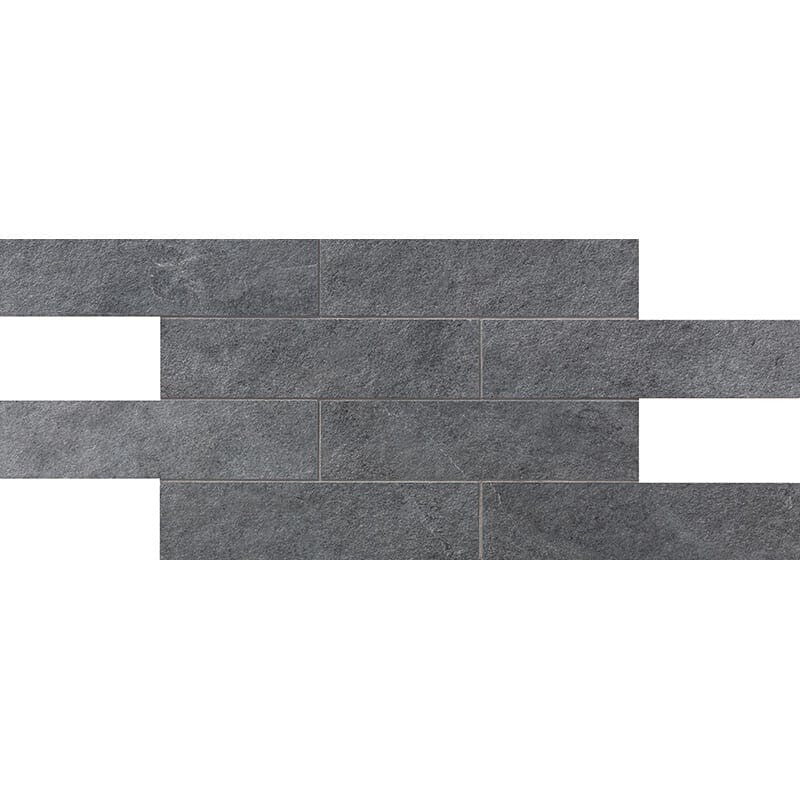 WATERFALL PORCELAIN: Flow Stone 2 3/4X11 1/2 Staggered Joint Mosaic (natural | 12"x24"x3/8" | rectified)