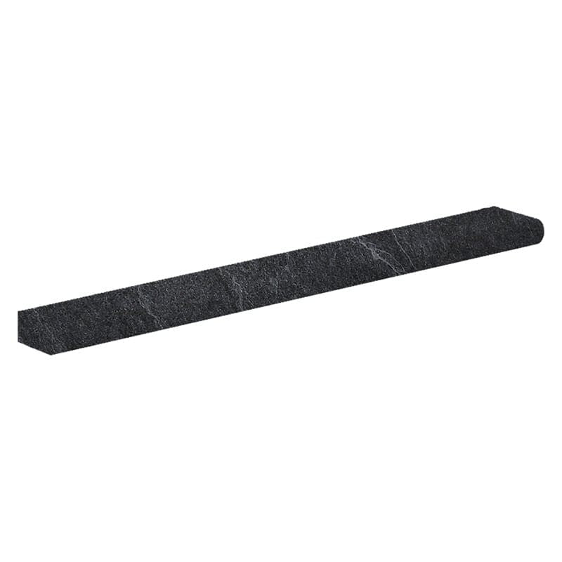 WATERFALL PORCELAIN: Dark Flow Stone Porcelain Sbn Single Long Bullnose (natural | 4"x24"x3/8" | rectified)