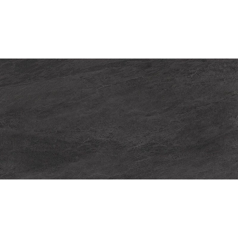PIEDRA NORGE: Black Slate Rectangle Field Tile (natural | 12"x24"x25/64" | straight cut)