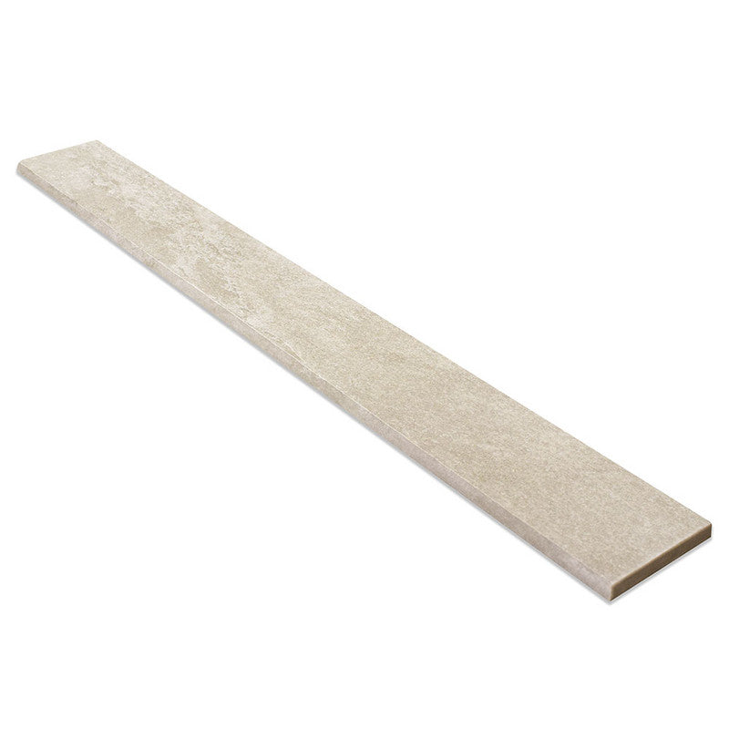PIEDRA NORGE: Taupe Slate Porcelain Battiscopa Baseboard (natural | 2"x24"x3/4" | straight cut)
