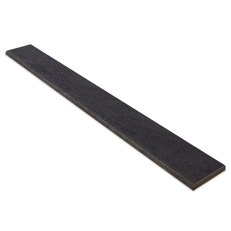 PIEDRA NORGE: Black Slate Porcelain Battiscopa Baseboard (natural | 2"x24"x3/4" | straight cut)