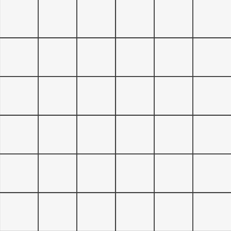 METRO WALL CERAMIC: White 2X2 Straight Stack Mosaic (matte | 12"x12"x15/64" | straight cut)
