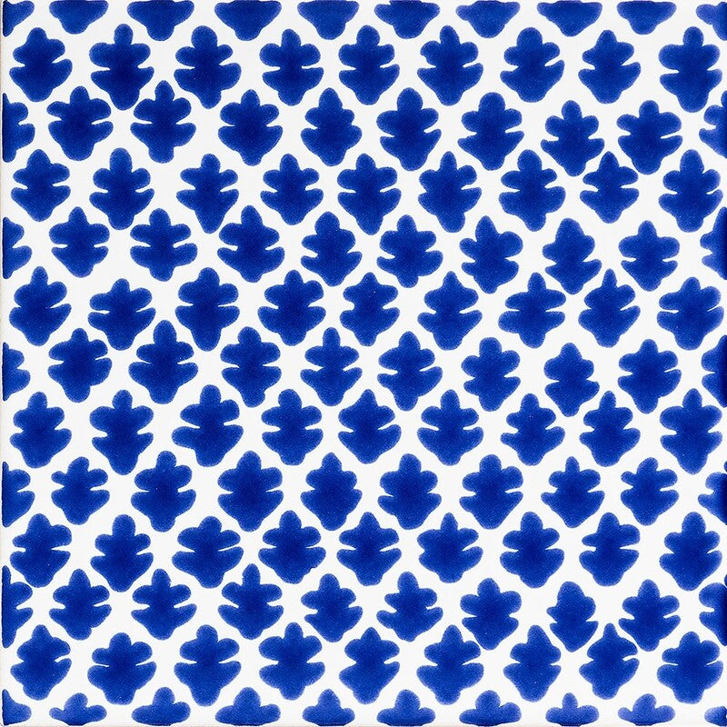 SISTER PARISH: Snow White, Iris Burmese Field Deco Tile (glossy | 6"x6"x3/8" | straight cut)