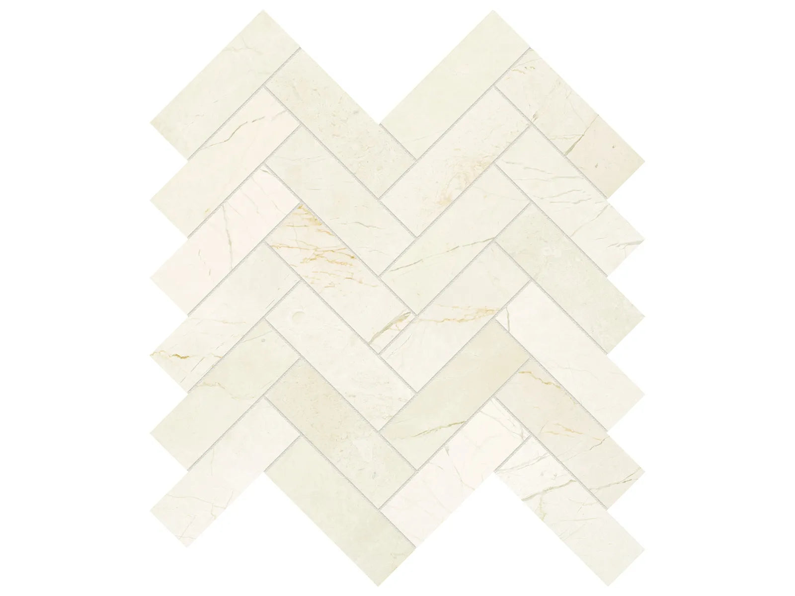 AVORIO CREMA: Marble Mosaic 1 1/4 X 4 Herringbone (11⁷⁄₁₆"X11¼"X⅜" | Honed)