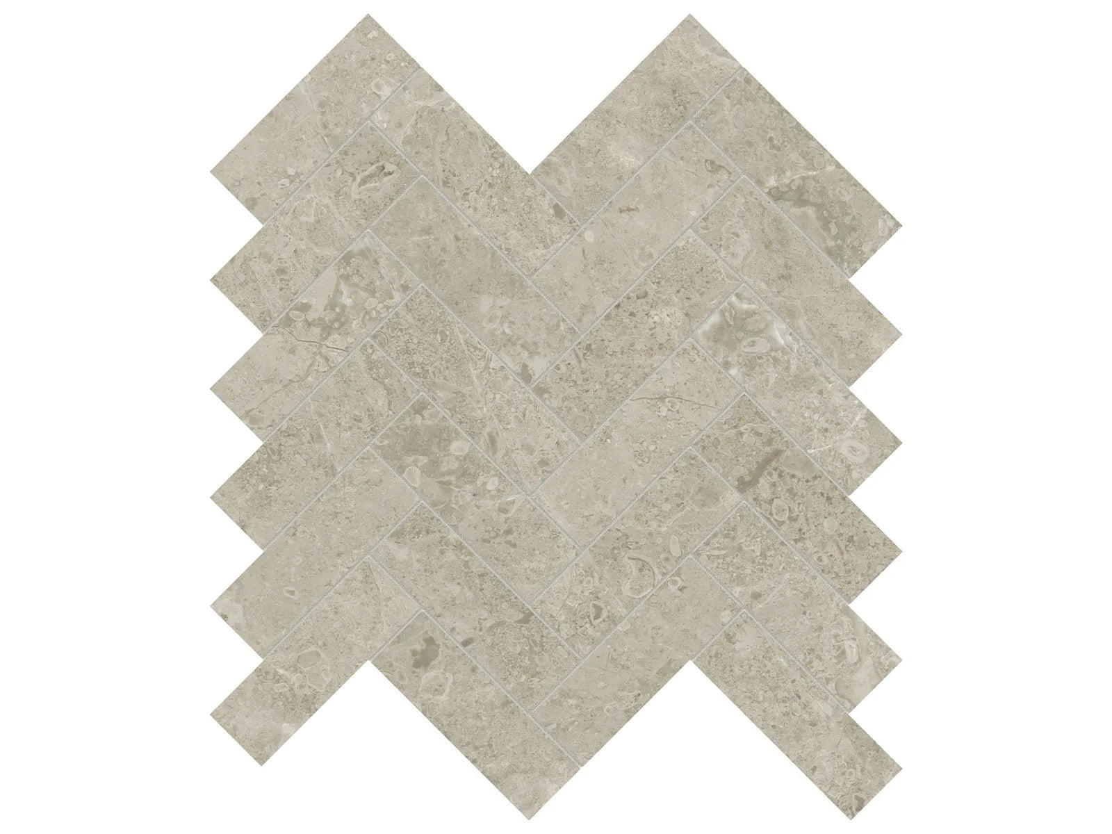 RITZ GRAY: Marble Mosaic 1 1/4 X 4 Herringbone (11⁷⁄₁₆"X11¼"X⅜" | Honed)