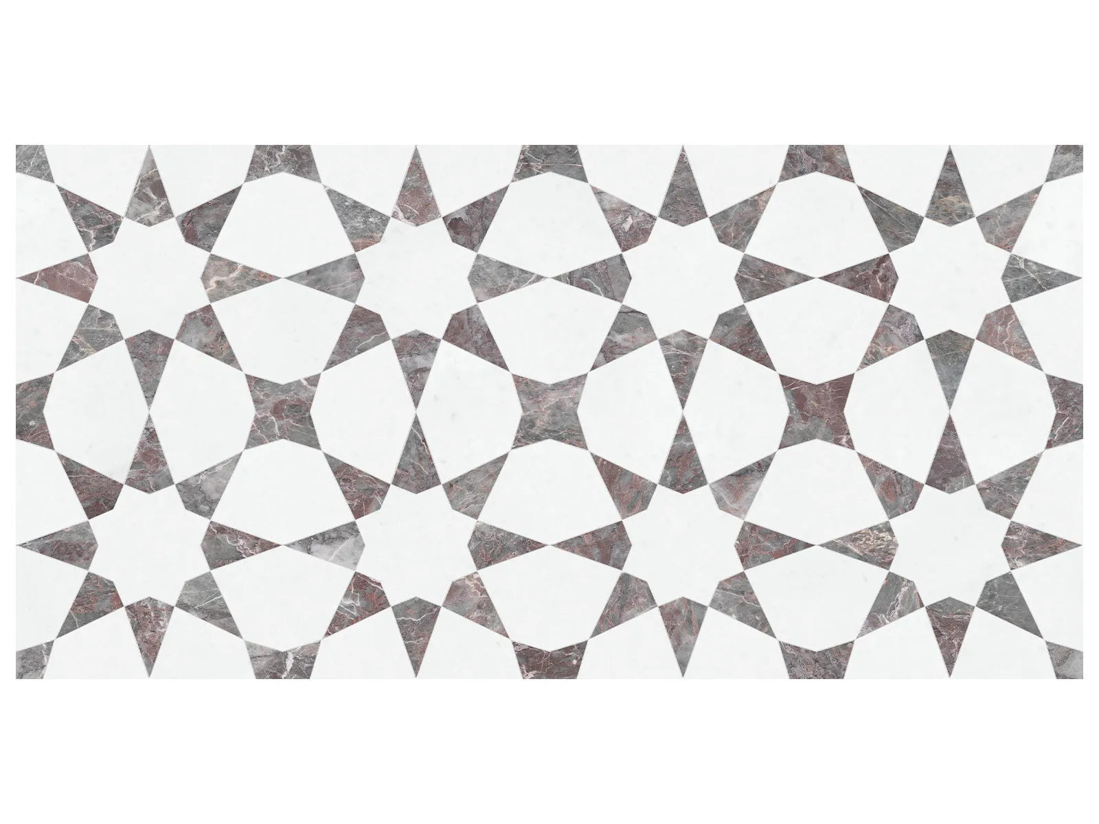 UTOPIO: Stellar Burgundy Mosaic (8¹¹⁄₁₆"X8⅝"X⅜" | Honed)