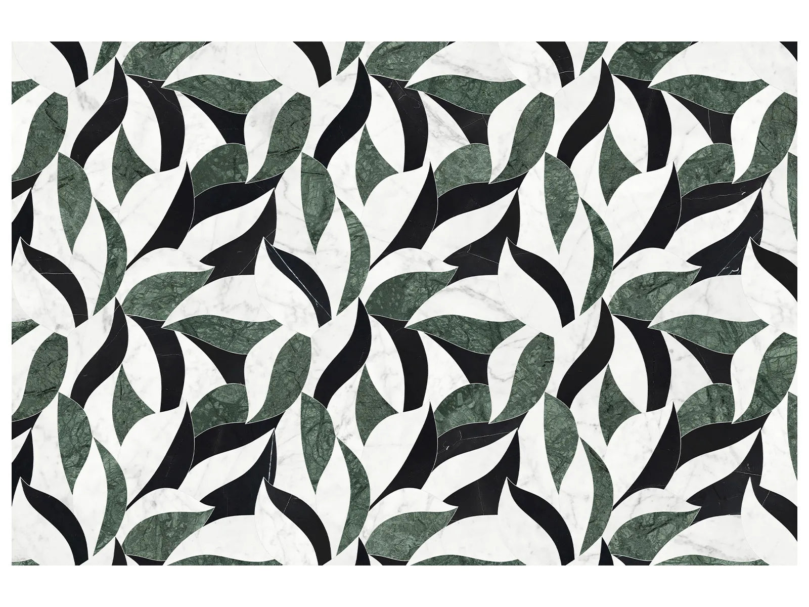UTOPIO: Lush Pine Mosaic (11¹³⁄₁₆"X11⅝"X⅜" | Polished)