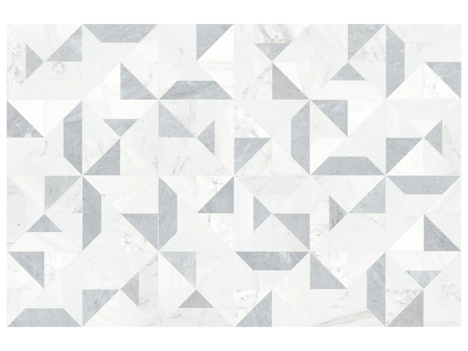 UTOPIO: Tria Polar Mosaic (15¾"X15¾"X⅜" | Honed)