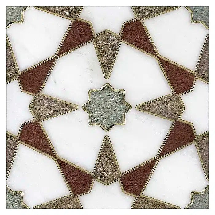 celeste burgundy carrara blanco natural marble deco tile 12x12 surface group stone impressions