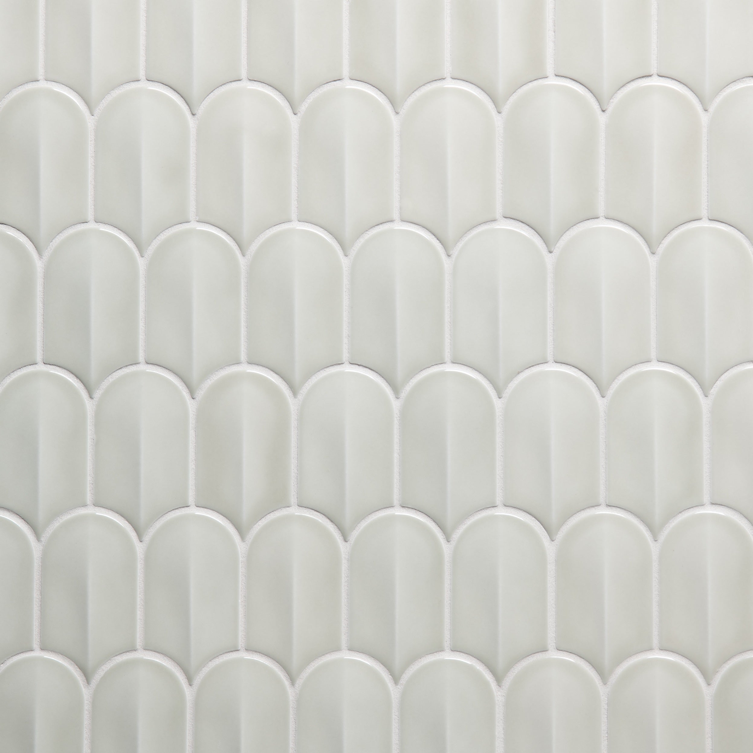 MIRAMAR: Scale Eucalyptus Glazed Ceramic Mosaic (11 3/4"x10 9/16"x5/16" | gloss)