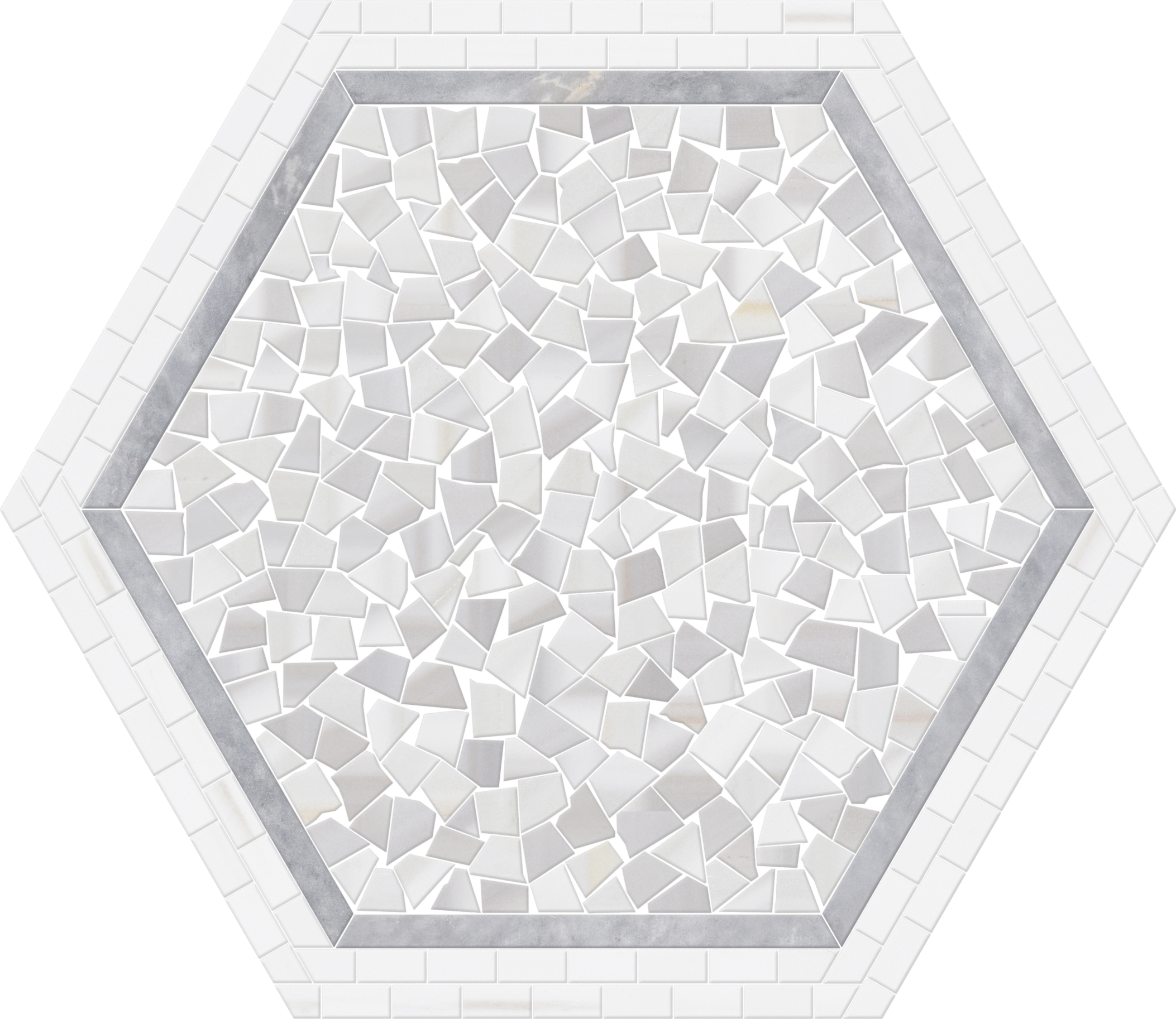 dulcet hexagon chain cool 1mhgcvns natural stone mosaic product sheet made by dulcet and sold by surface group international