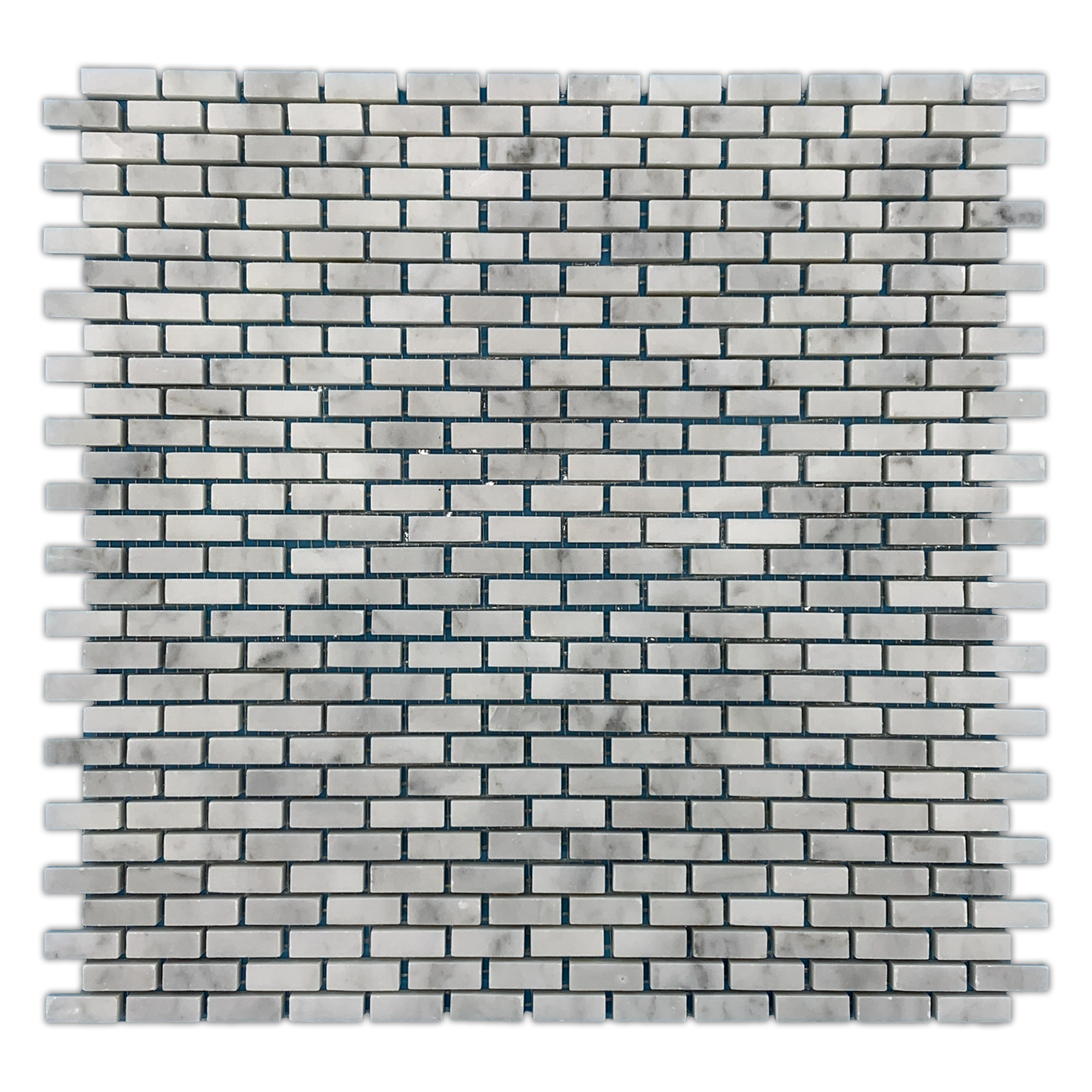 Elon Bianco Carrara Marble Staggered Joint Field Mosaic Tile 11.75x11.8125x0.375 Honed - Surface Group Online Tile Store