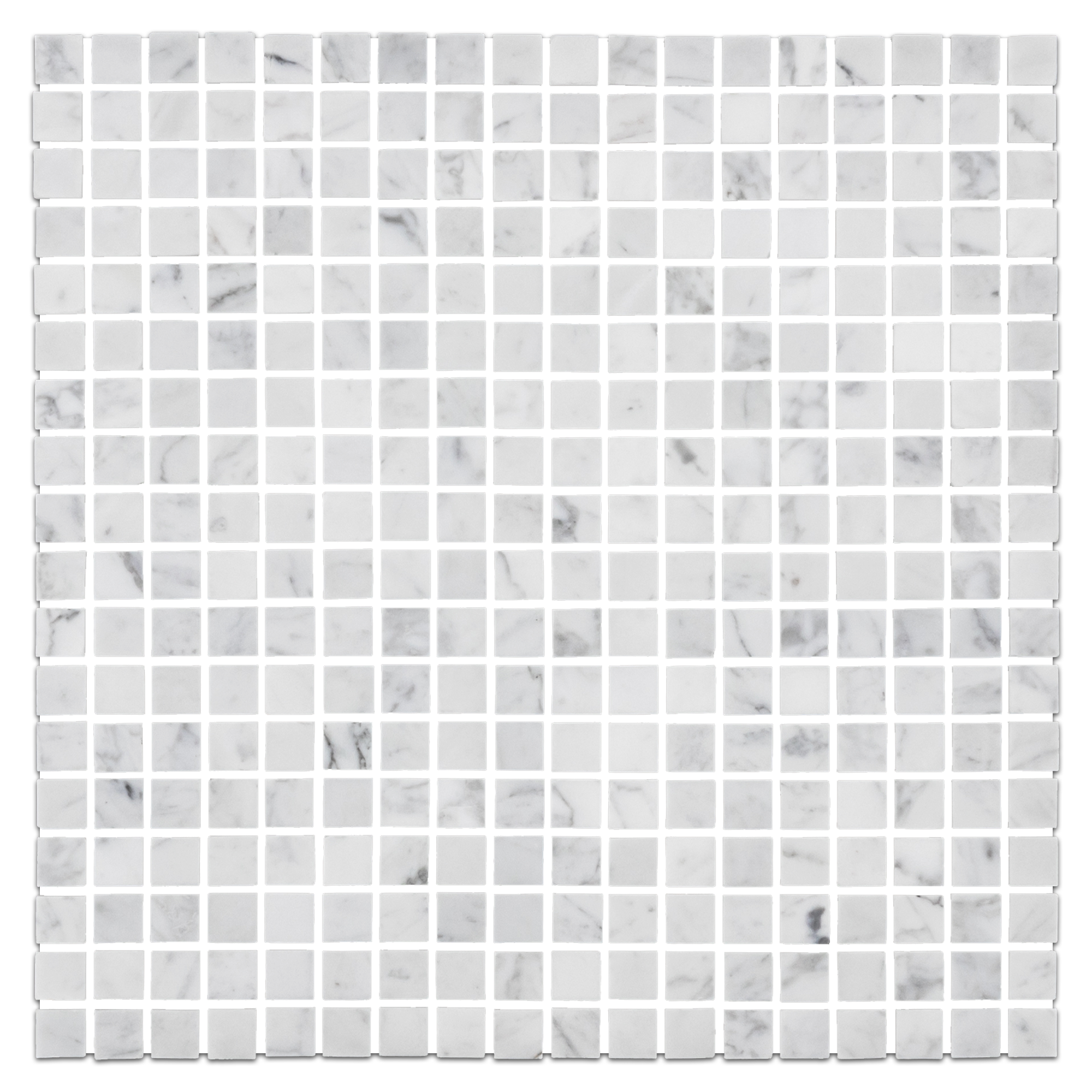 Elon Bianco Carrara Marble Straight Stack Field Mosaic Tile, 12x12 Polished Finish - Surface Group International