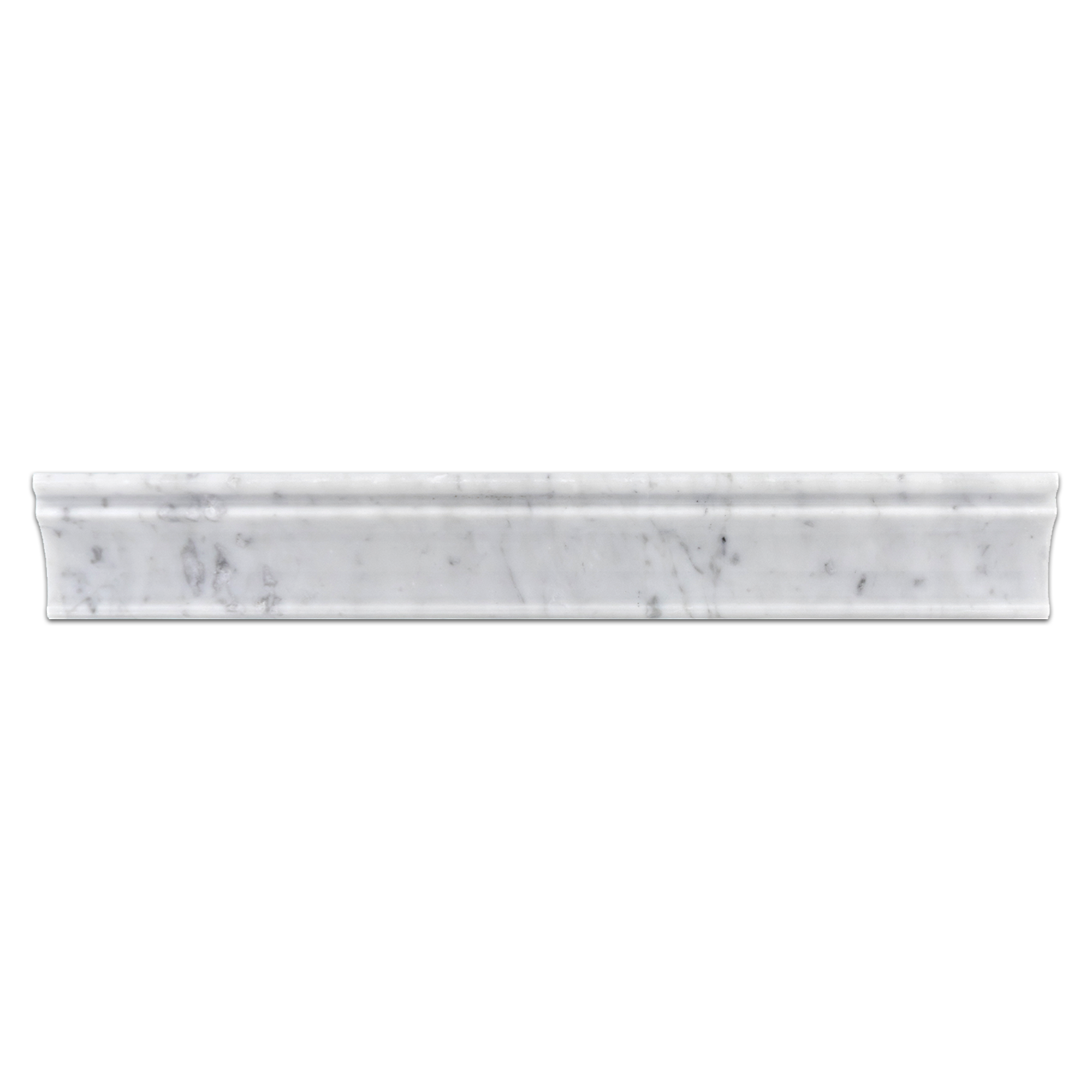 Bianco Carrara Marble Crown 2"x12" Polished Surface Group Elon