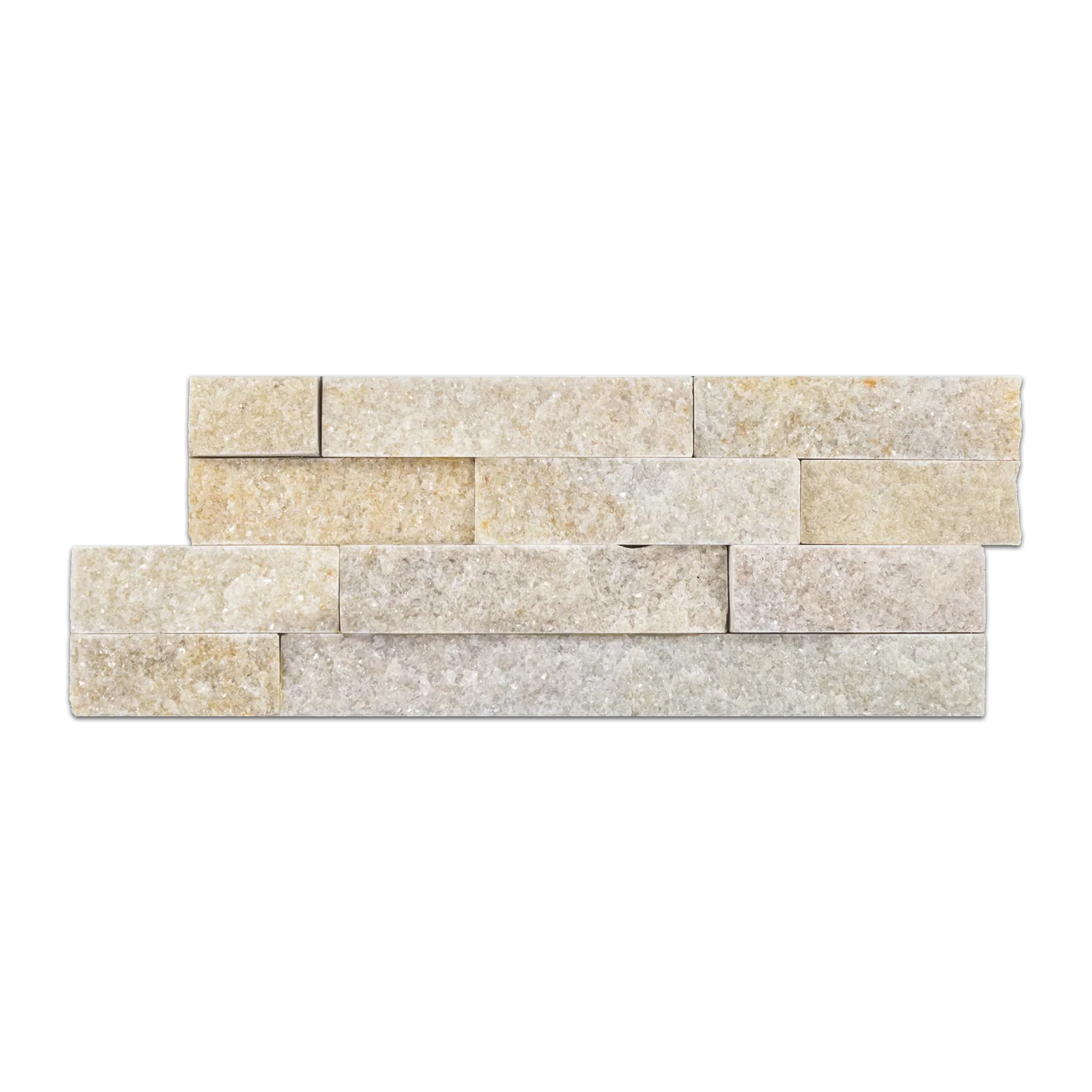 Elon Gold Quartzite Interlocking Veneer Panel Corner Set 6x16 and 6x8 Cleft SV122C Surface Group International Product