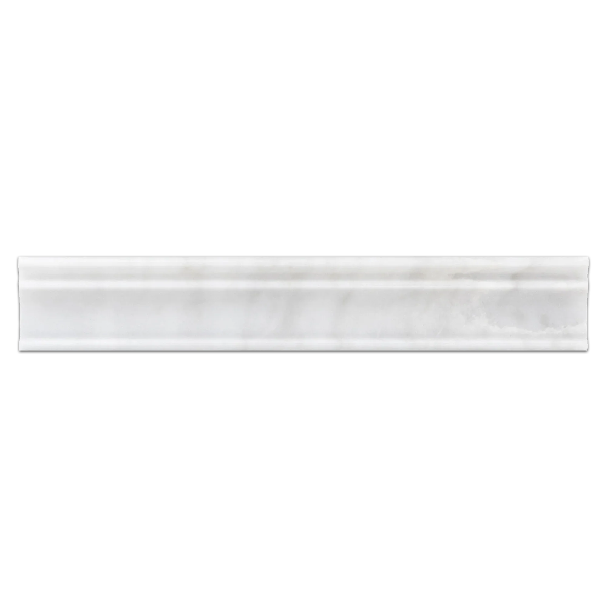 Ice White Marble Crown 2"x12" Polished Surface Group Elon