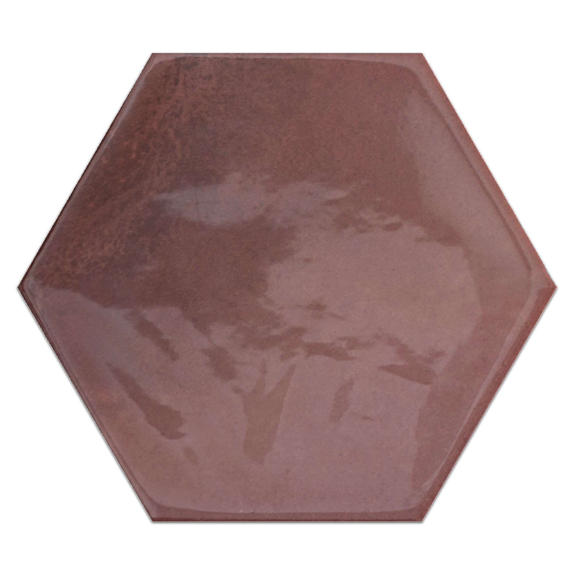 Elon Moon Garnet Ceramic Hexagon Wall Tile 6.25x7.25x8.5mm Glossy CT300 Surface Group International Product