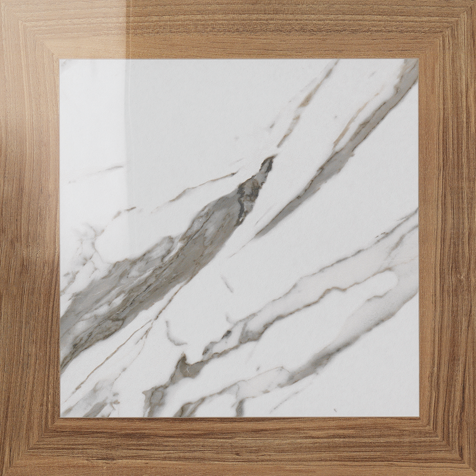 Elon Square Calacatta Porcelain Square Field Tile 19x19x0.375 Semi Polished MP610SP Surface Group International Product