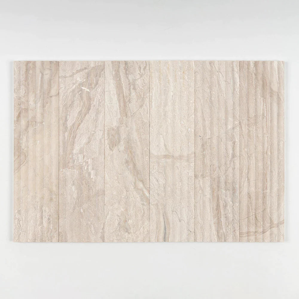 fluted diana royal marble wall deco tile 6x12x3_4 honed distributed by surface group