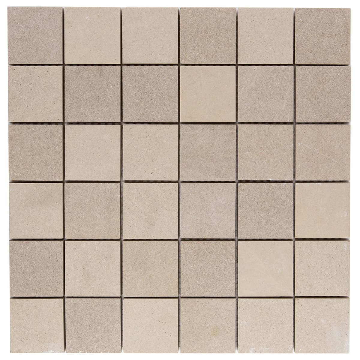 haussmann albi limestone square mosaic tile 2x2 honed