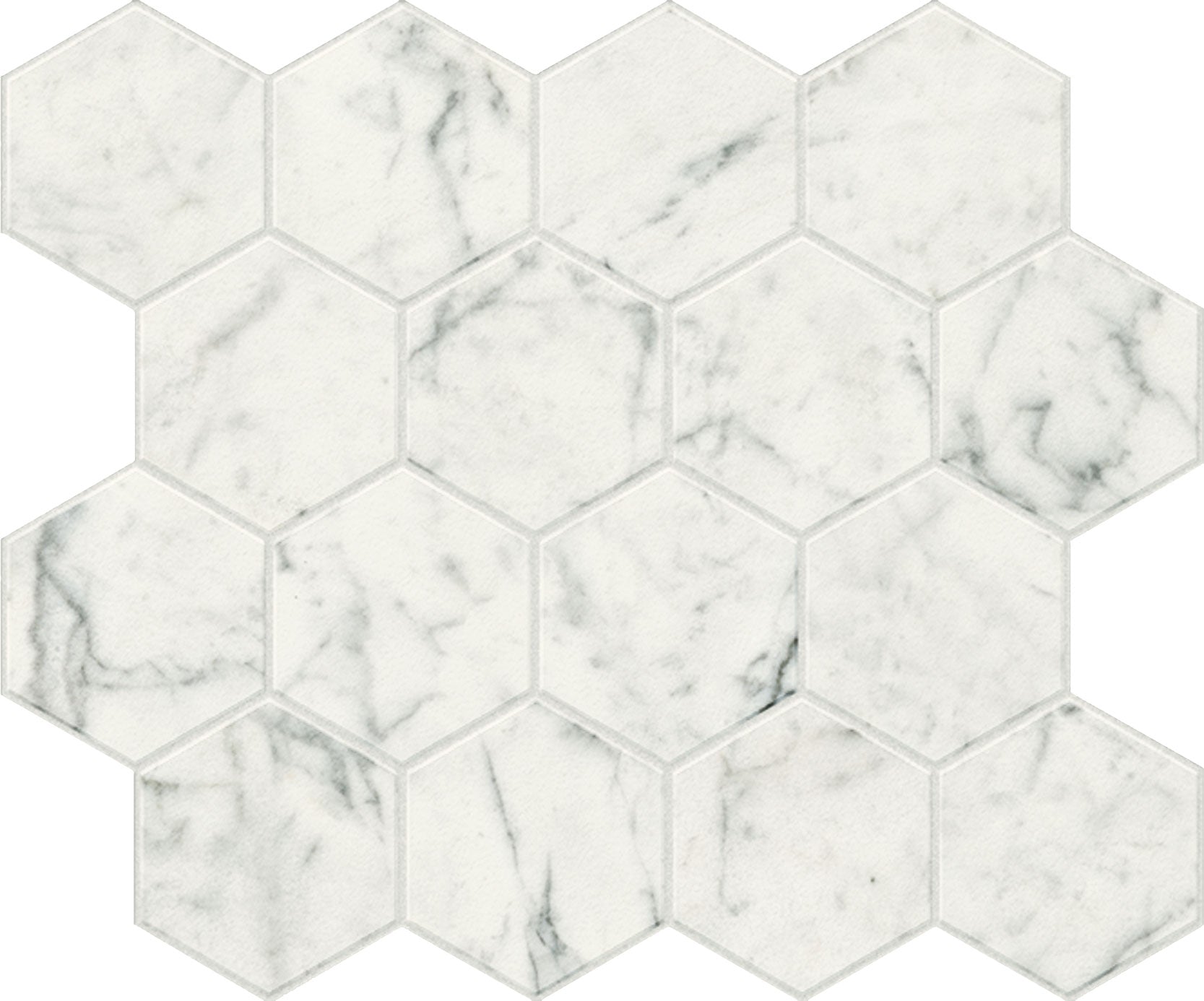 landmark 9mm charme evo michelangelo hexagon mosaic 12x10x9mm matte rectified porcelain tile distributed by surface group international