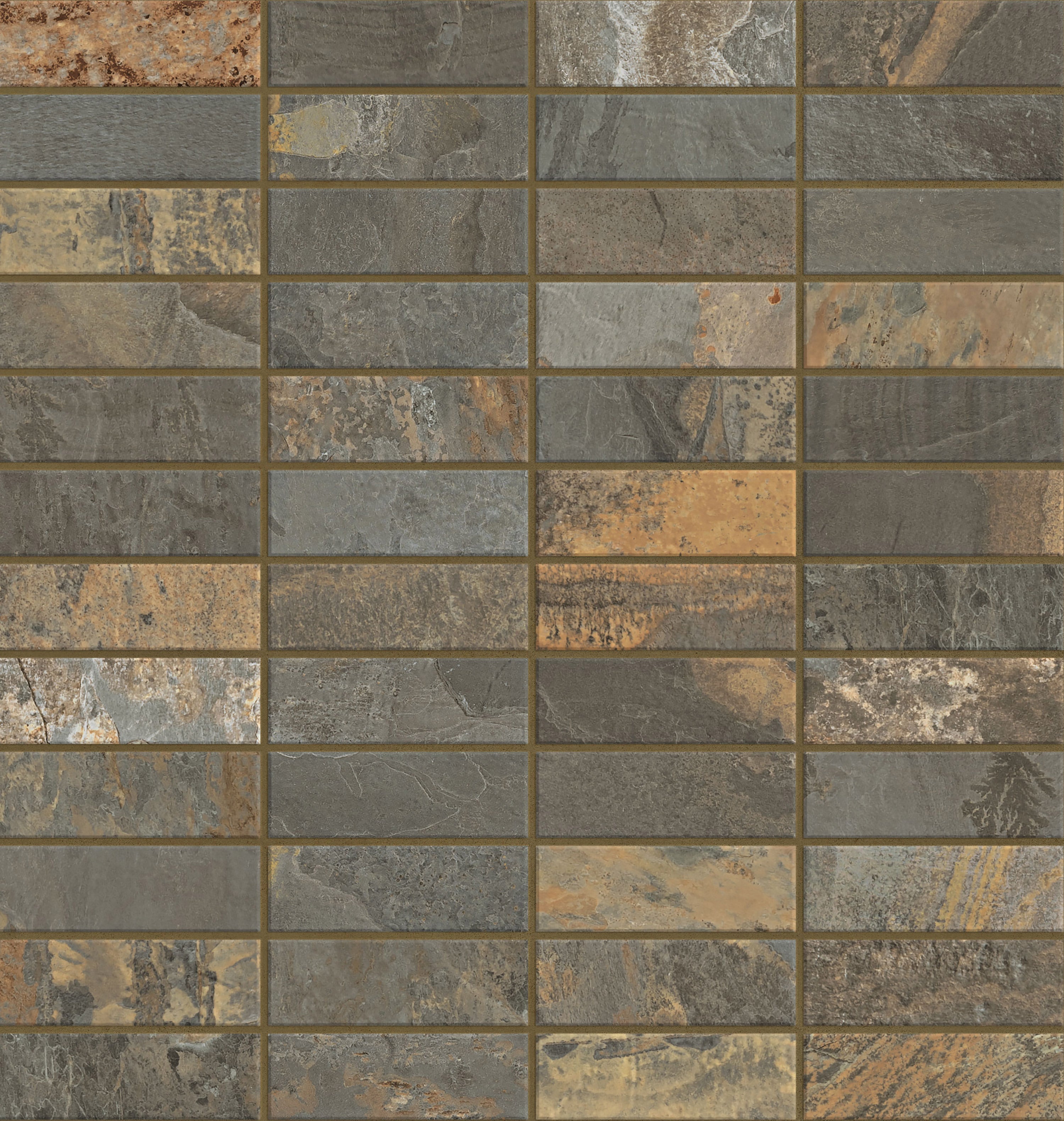landmark 9mm essence california gold straight stack 1x3 mosaic 12x12x9mm matte rectified porcelain tile distributed by surface group international