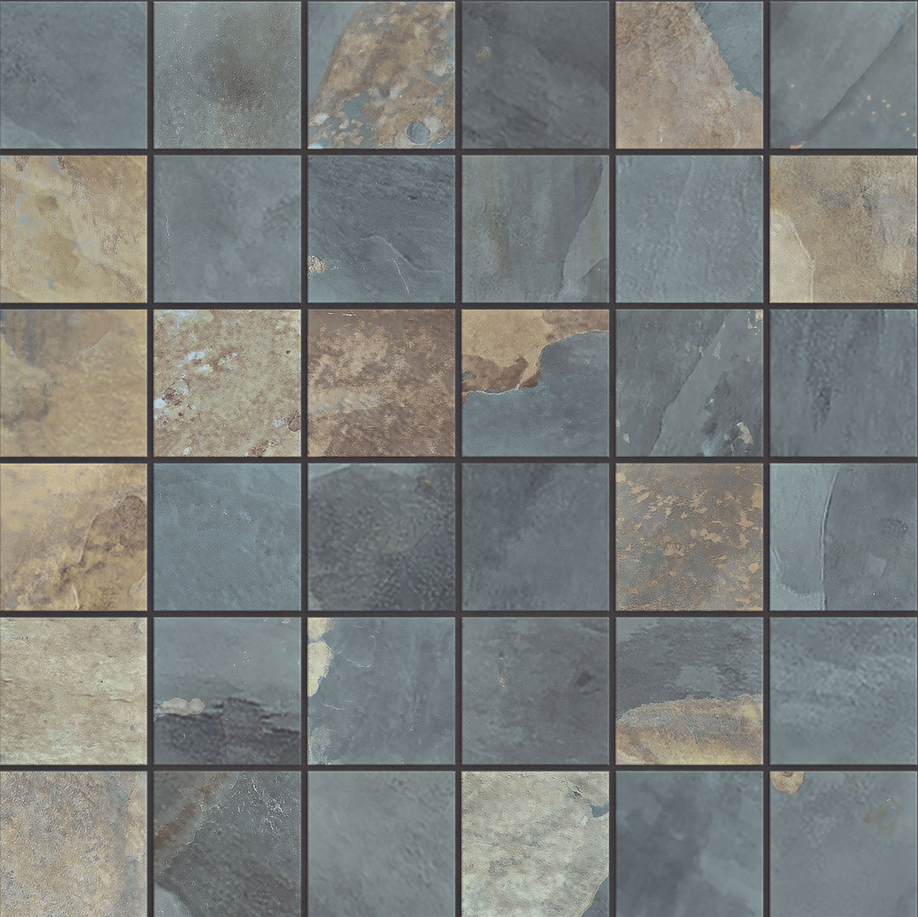 landmark 9mm essence mariposa slate straight stack 2x2 mosaic 12x12x9mm matte rectified porcelain tile distributed by surface group international