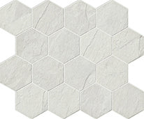 landmark 9mm essence montauk white hexagon mosaic 12x12x9mm matte rectified porcelain tile distributed by surface group international