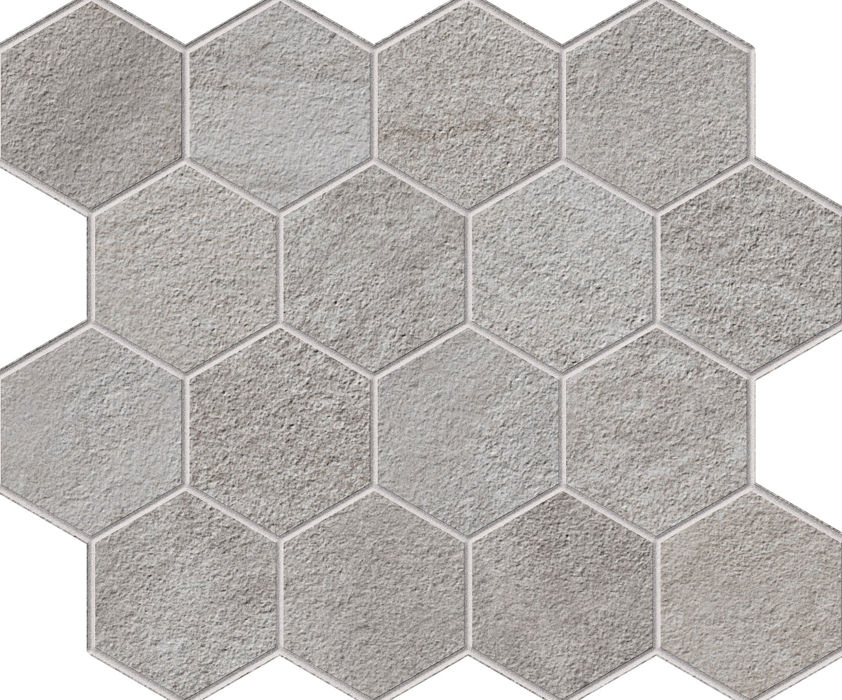 landmark 9mm explore everest dark hexagon mosaic 12x10x9mm matte rectified porcelain tile distributed by surface group international