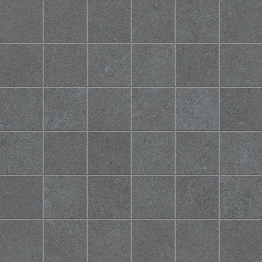 landmark 9mm frame rationalist dark mos a straight stack 2x2 mosaic 12x12x9mm matte rectified porcelain tile distributed by surface group international
