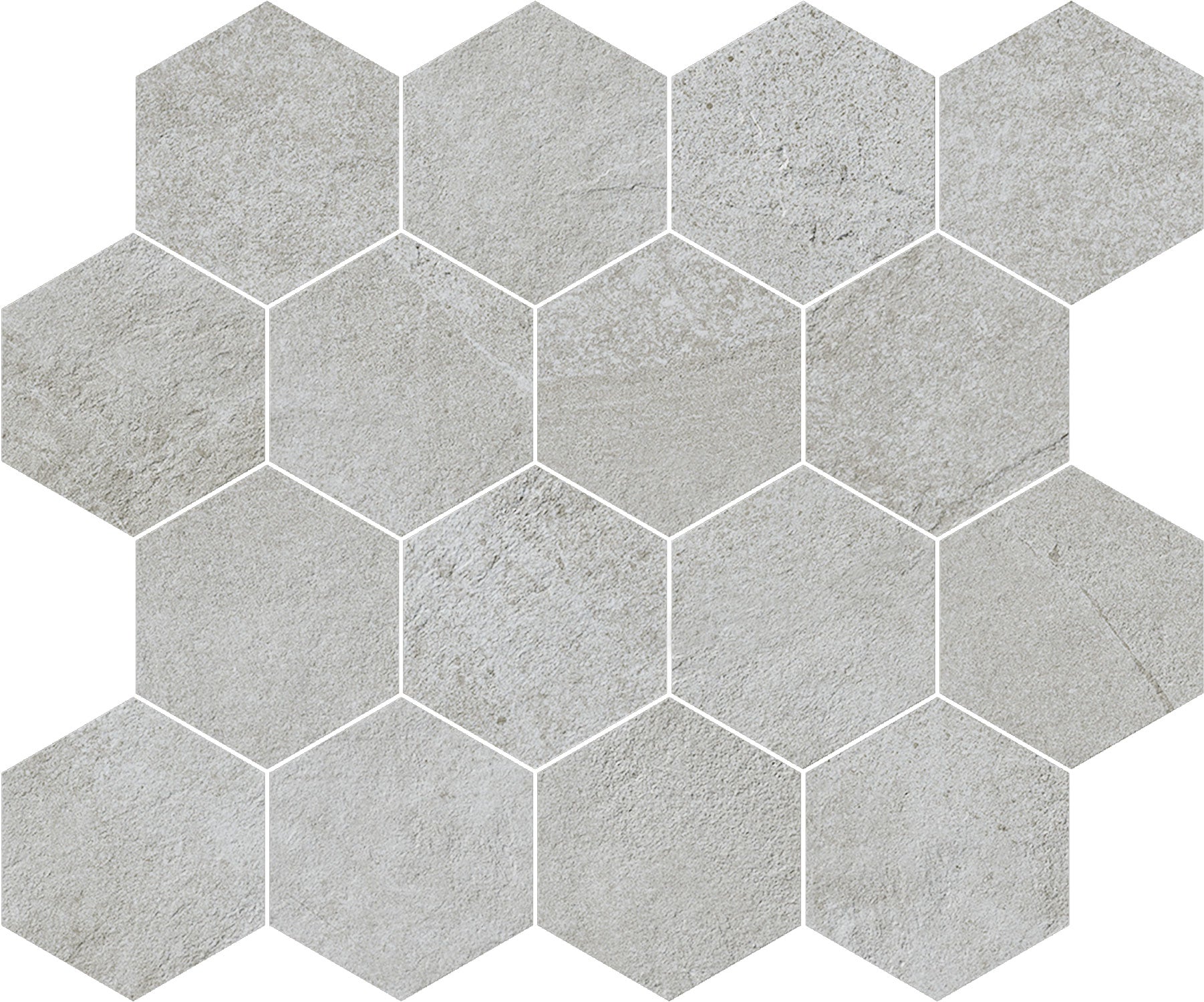 landmark 9mm journey natural ivory hexagon mosaic 10x12x9mm matte rectified porcelain tile distributed by surface group international