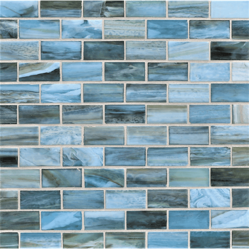 AGATE: Rimini 1"x2" Staggered Joint Field Mosaic (11.52"x12.51" | silk)